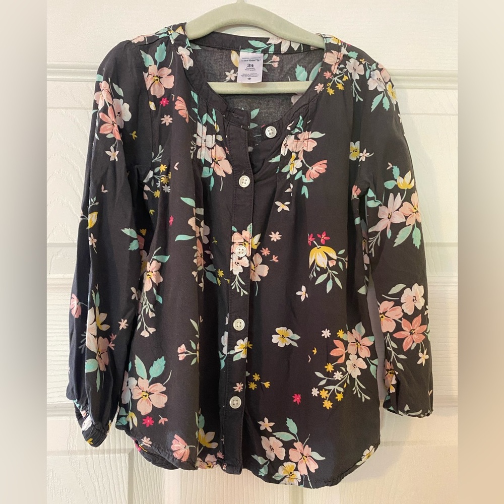 Carter’s floral blouse 3t